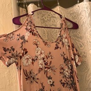 Long pink floral dress